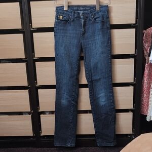 Elegant Blue Straight Leg Women's Jeans